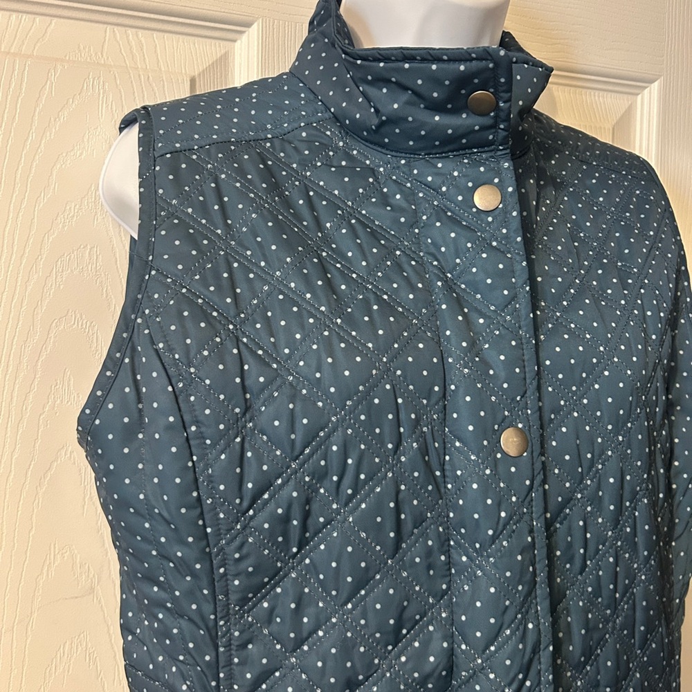 Merona polka dot quilted vest